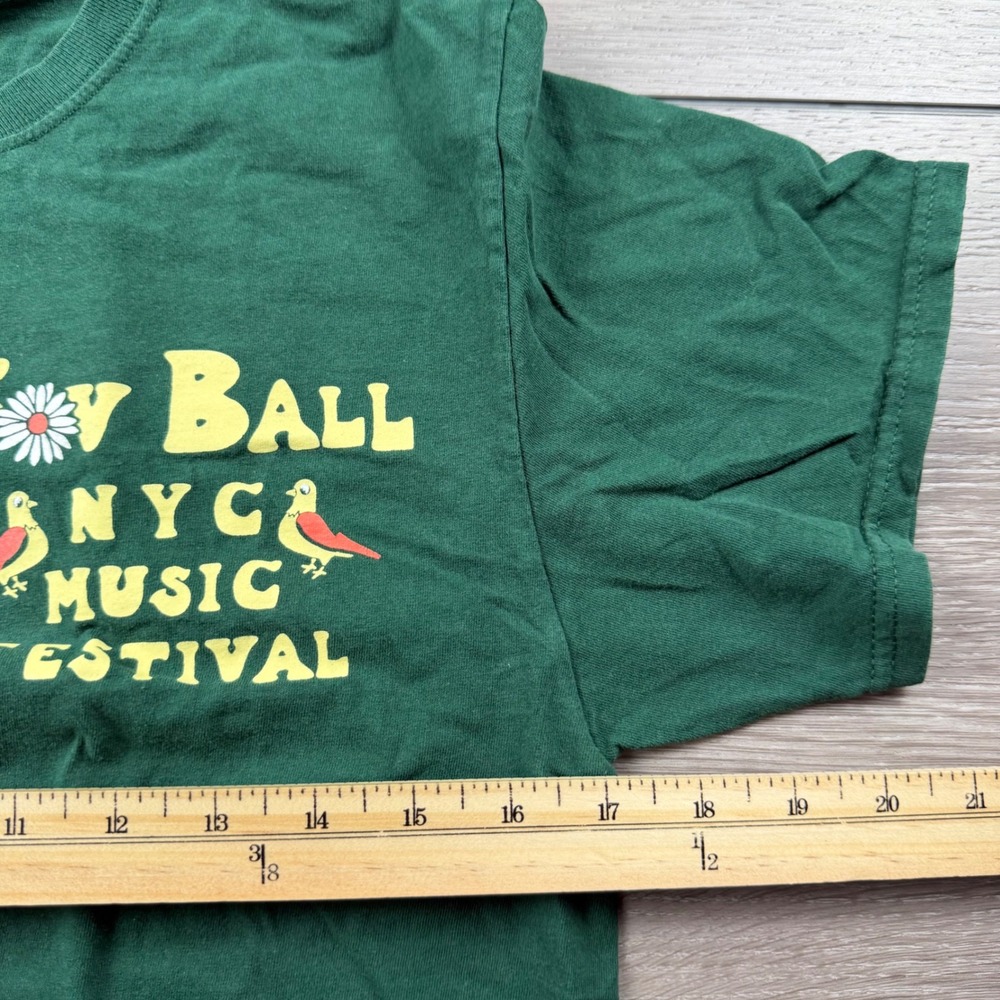 Fruit of the Loom Mens Governors Ball NYC Music Festival 2021 T-Shirt Green S - Picture 6 of 8